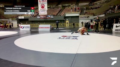 Cadet Boys Lower - 100 lbs Semis - Aydann Correa, TUF California Wrestling Academy vs Nathan Gastelum