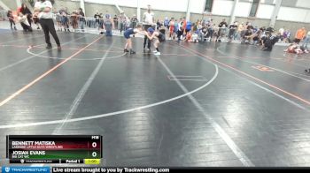 87-88 lbs Round 3 - Bennett Matiska, Lakeside Little Guys Wrestling vs Josiah Evans, Big Cat WC