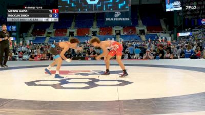 120 lbs Semis - Mason Jakob, TN vs Rocklin Zinkin, CA