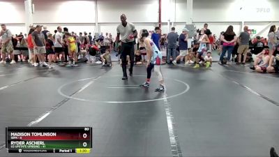 80 lbs Round 2 (6 Team) - Ryder Ascherl, U2 Upstate Uprising vs Madison Tomlinson, SEPA