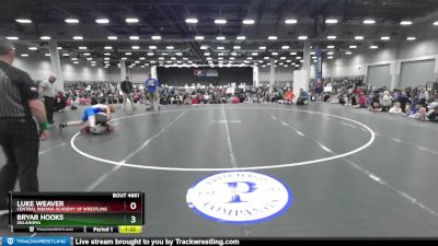 120 lbs Champ. Round 3 - Luke Weaver, Central Indiana Academy Of Wrestling vs Bryar Hooks, Oklahoma