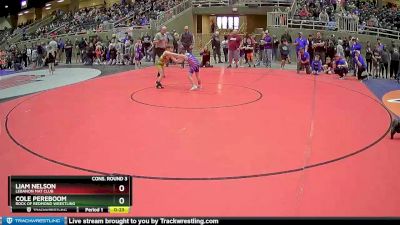 67 lbs Cons. Round 3 - Liam Nelson, Lebanon Mat Club vs Cole Pereboom, Rock Of Redmond Wrestling