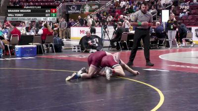 121 lbs Quarterfinal - Will Yordy, Gettysburg vs Braiden Weaver, Altoona