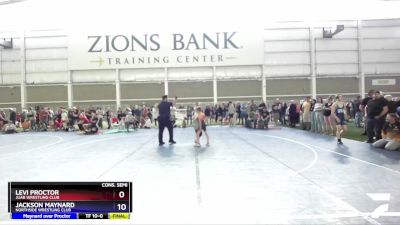 120 lbs Cons. Round 2 - Uriah Auguletto, Sanderson Wrestling Academy vs Clayton Von Niederhausern, Team Prestige Wrestling