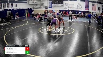 215 lbs Champ. Round 2 - Xavier Carter, Beaver County Christian School vs John Wright, Coudersport Hs