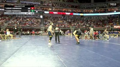 1A-215 lbs Cons. Round 2 - Caden Forristall, Riverside, Oakland vs Logan Lashbrook, Janesville