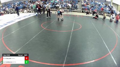 12U Boys - 67 lbs Cons. Round 1 - Kaden Kreuzer, B.A.M. Training Center vs Alessandro Calderon, Sons Of Thunder Wrestling