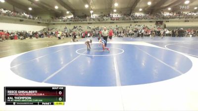 65 lbs Champ. Round 2 - Reece Ghisalberti, Lexington Youth Wrestling Club-A vs Kal Thompson, FH Jr Vikings Wrestling Club-AAA