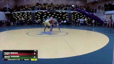 150 lbs Quarterfinal - Mario Brienza, REVERE vs Brant Barnard, WOOSTER