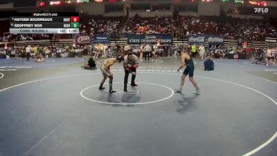 D 1 120 lbs Cons. Round 3 - Hayden Boudreaux, Southside vs Geoffrey Box, Acadiana