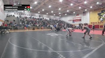 150 lbs 5th Place Match - Cameron Plotts, Massillon Perry vs Brennan Kicker, Highland