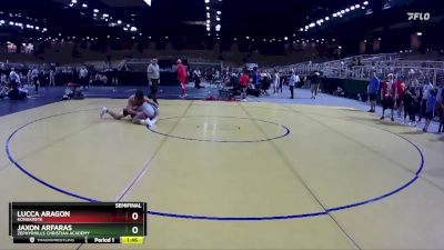 136 lbs Semifinal - Jaxon Arfaras, Zephyrhills Christian Academy vs Lucca Aragon, KongKrete