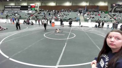 46 lbs 5th Place - Cooper Bradford, Run To Danger vs Hudson Thurman, Argonaut Jr Mustangs