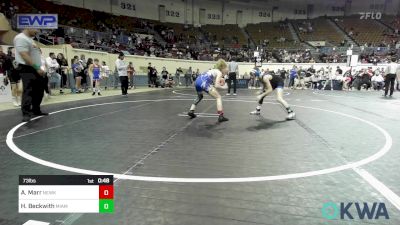 73 lbs Consi Of 4 - Aceyn Marr, Newkirk Takedown Club vs Hayden Beckwith, Miami Takedown Club