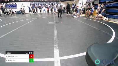 58 lbs Semifinal - Rhett Coslow, Coalgate Wildcat Wrestling Club vs Everson Long, Unattached