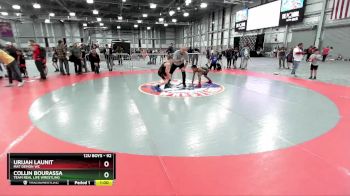 92 lbs Cons. Semi - Collin Bourassa, Team Real Life Wrestling vs Urijah Launit, Mat Demon WC