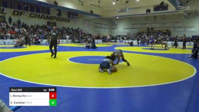 123 lbs Consi Of 16 #1 - Isaac Ronquillo, Bakersfield vs Emilio Escobar, Granite Hills-El Cajon