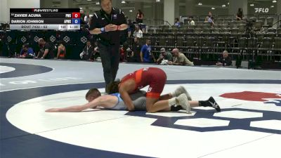 52 lbs Cons. Round 4 - Zavier Acuna, Portage Wrestling Club vs Darion Johnson, All-Phase Wrestling Club