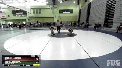 115 lbs Cons. Round 1 - Sophia Leonova, GRANADA HILLS vs Kaitlyn Moreno, BELL