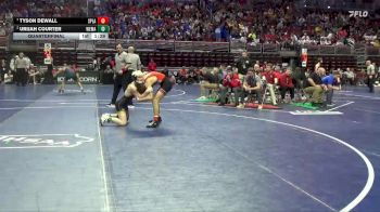 2A-120 lbs Quarterfinal - Tyson Dewall, Spirit Lake Park vs Urijah Courter, West Marshall