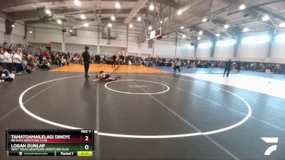 75 lbs Cons. Round 2 - Logan Dunlap, West Texas Grapplers Wrestling Club vs Tamatoamailelagi Dinoyo, NB Elite Wrestling Club