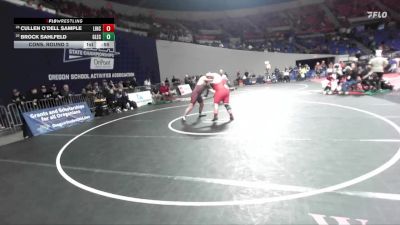 6A Boys 285 lbs Cons. Round 2 - Cullen O`Dell Sample, Lincoln Boys vs Brock Sahlfeld, Glencoe Boys