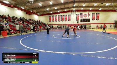 197 lbs Cons. Round 4 - Alex Cortez, Arizona Christian vs Andre Pack, Lemoore College