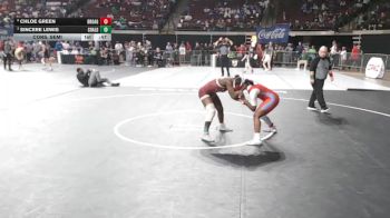 G 132 lbs Cons. Semi - Sincere Lewis, Chalmette Girls vs Chloe Green, Broadmoor Girls