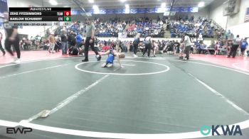 37-40 lbs Consi Of 8 #2 - Zeke Fitzsimmons, Team Tulsa Wrestling Club vs Barlow Schubert, Chandler Takedown Club