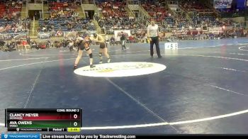 115 lbs Cons. Round 2 - Clancy Meyer, Dickinson vs Ava Owens, Fargo