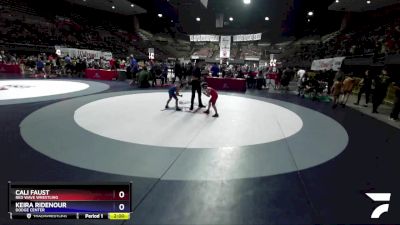 62 lbs Cons. Round 2 - Cali Faust, Red Wave Wrestling vs Keira Ridenour, Dodge Center