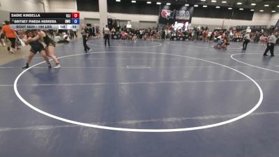 190 lbs Cons. Sub-quarters - Britney Pineda Herrera, Bison Wrestling Club vs Sadie Kinsella, Illinois