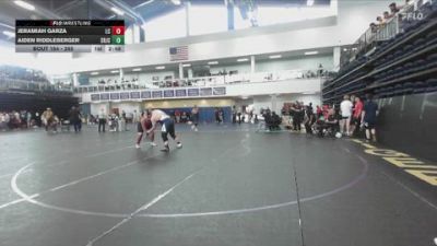 285 lbs Champ. Round 1 - Aiden Riddleberger, Santa Rosa Junior College vs Jeramiah Garza, Lassen College