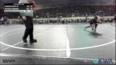 110 lbs Round Of 16 - Clinton Stout Jr., Keystone Kids Wrestling Club vs Nathan Lamborn, Weatherford Youth Wrestling