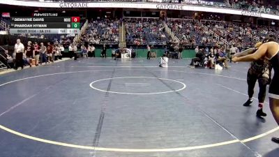 3A 215 lbs Champ. Round 1 - Pharoah Hyman, Havelock High School vs Dewayne Davis, North Gaston High School