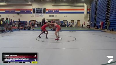 132 lbs Cons. Round 1 - Gary English, Franklin County Wrestling Club vs Abyanmustafiz Chowdhury, Liberty Mat Club