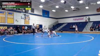 141 lbs 1st Place Match (16 Team) - Evan Rodriguez, Cowley College vs Andres Flores, Labette Community College