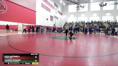 126 lbs Champ. Round 2 - Mateen Roohani, Canyon Crest Academy vs Luca Antonelli, Torrey Pines