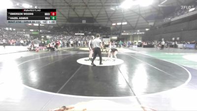 Girls 3A 115 lbs Cons. Semi - Hazel Asmus, Walla Walla (Girls) vs Emerson Woods, Mercer Island (Girls)