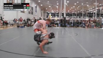 154 lbs Rr Rnd 2 - Asaac Mead, Homegrown White - HSC vs Griffin King, Grit Mat Club Red - HSC