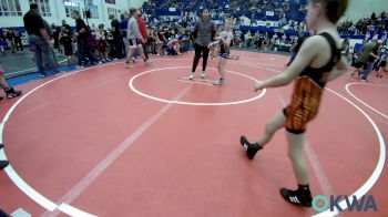 67 lbs Quarterfinal - Cyrus Baker, Harrah Little League Wrestling vs Linkin Yaunt, Cushing