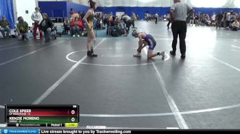 98 lbs Round 5 (8 Team) - Cole Speer, CP Wrestling vs Kenzie Moreno, Forge