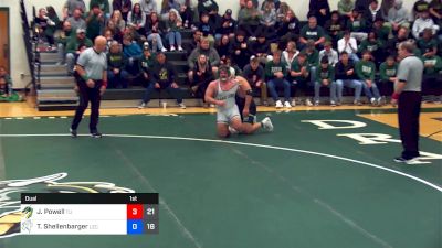 285 lbs Dual - Tyler Shellenbarger, Lake Erie College vs Jake Powell, Tiffin University
