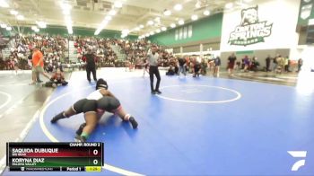 137 lbs Champ. Round 2 - Koryna Diaz, Paloma Valley vs Saquioa Dubuque, Big Bear