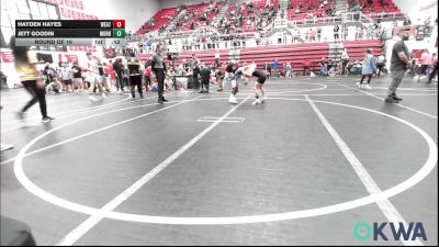 73 lbs Round Of 16 - Hayden Hayes, Weatherford vs Jett Goodin, Morrison Takedown Club
