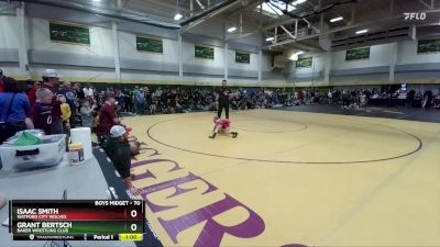 70 lbs Champ. Round 1 - Isaac Smith, Watford City Wolves vs Grant Bertsch, Baker Wrestling Club