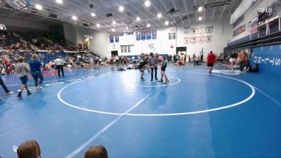 215 lbs Round 4 - Cooper Baumgartner, Carey Jr High vs Clayton Helmey, Glenrock Intermediate Middle School