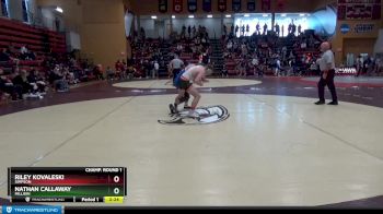 157 lbs Champ. Round 1 - Nathan Callaway, Millikin vs Riley Kovaleski, Simpson