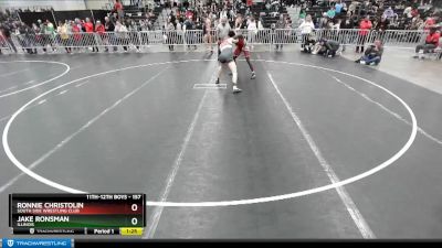 157 lbs Champ. Round 2 - Jake Ronsman, Illinois vs Ronnie Christolin, South Side Wrestling Club