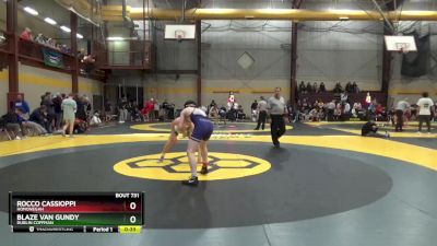 126 lbs Cons. Round 5 - Blaze Van Gundy, Dublin Coffman vs Rocco Cassioppi, Hononegah